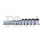 1/4"DR. + 3/8"DR. + 1/2"DR. 14PCS E SOCKET RAIL SET
S414S-A1E